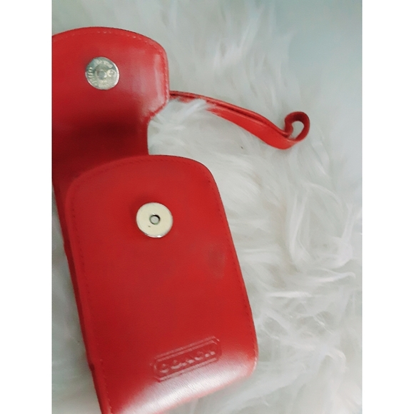 Coach Red Vintage Multi Cell Phone Wristlet - Picture 5 of 11